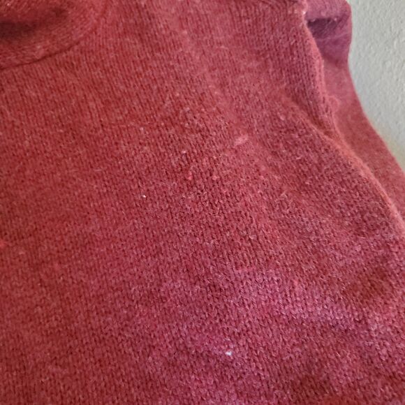 Converse One Star Sweater Womens Medium Cowl Neck Long Sleeve Maroon Red - Picture 14 of 15